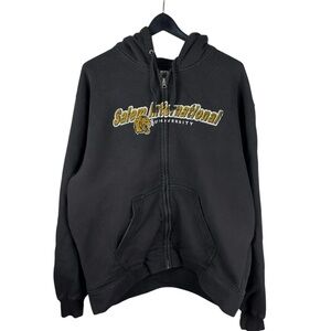 Vintage Y2K Big Cotton Salem International University Full Zip Hoodie Size 2XL